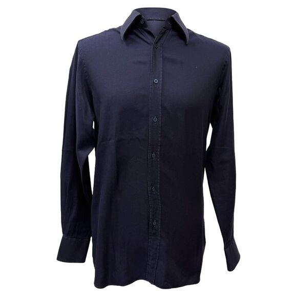 Gucci Buttoned Shirt in Navy Blue Cotton